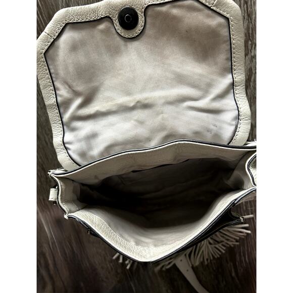 Rebecca Minkoff Isobel Tassel Saddle Bag Gray Leather Crossbody Shoulder VGUC - Picture 16 of 16